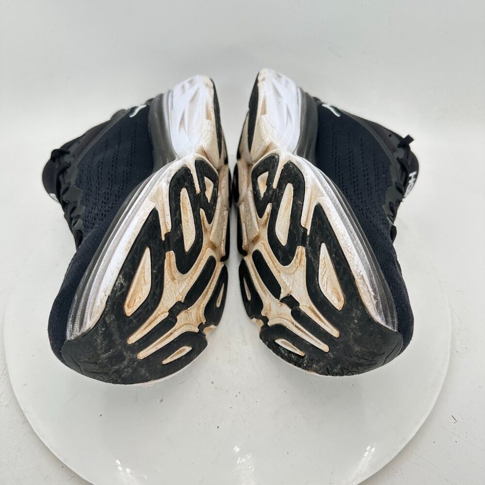 Hoka One One Bondi 8 Women Size 9.5B 1127952 BWHT Black White Running Shoes - Picture 7 of 11